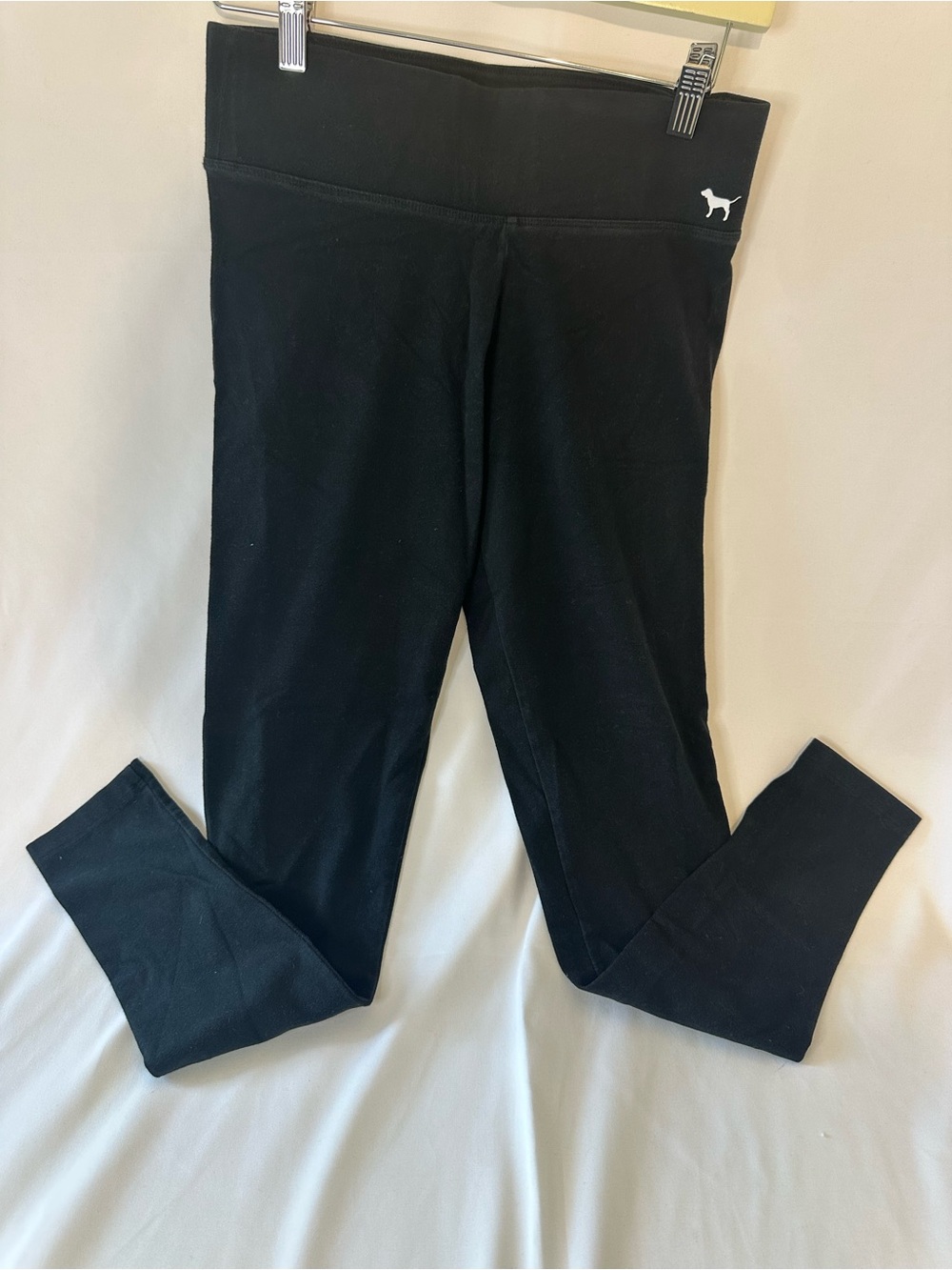 Victoria's Secret Black High-Waist Leggings with Dog Detail
